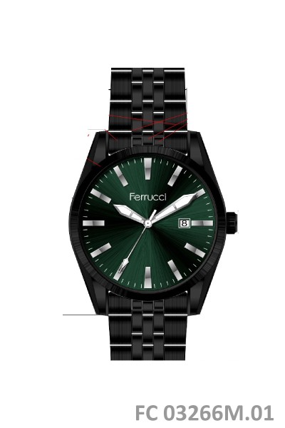 FERRUCCI TAKVİMLİ METAL KOL SAATİ